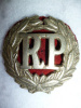 Burma - Rangoon Police scarce cast white metal Head-Dress Cap Badge